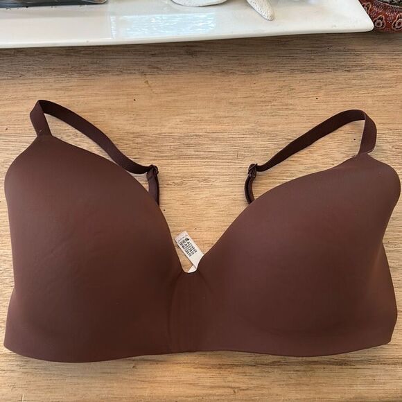 PINK Victoria’s Secret chocolate brown where everywhere wireless lightly padded - Picture 1 of 5